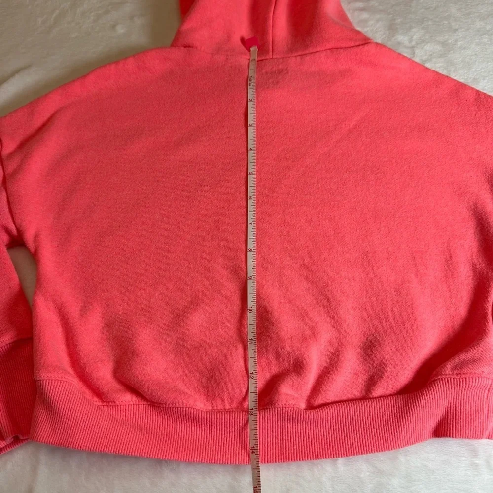 Justice Coral Cropped Fleece Hoodie